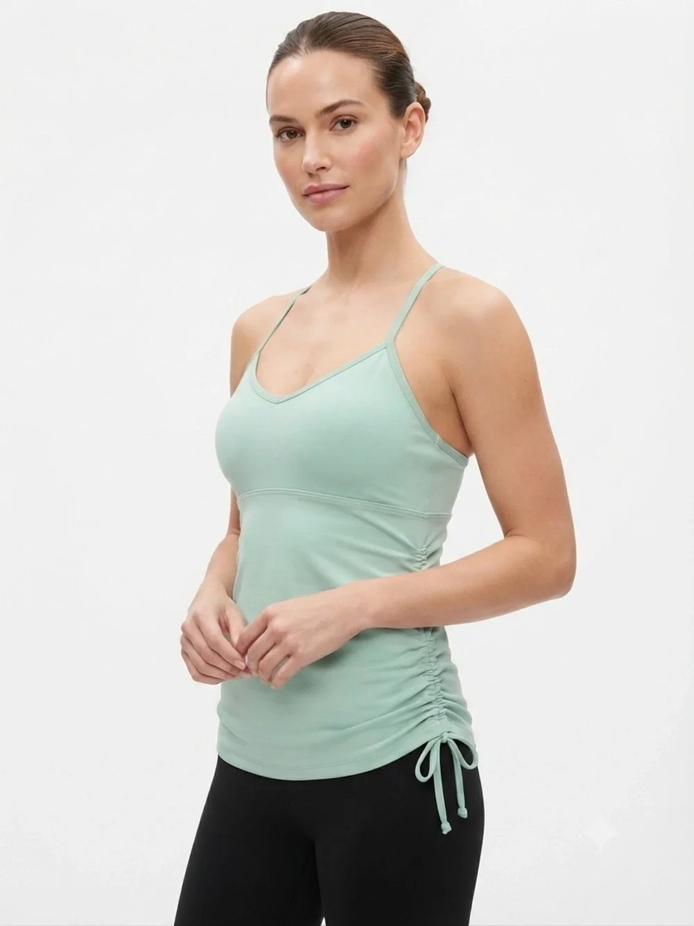 Prana Moorea Tankini Top Atlantic (dark teal,deep blue shade) women's size large